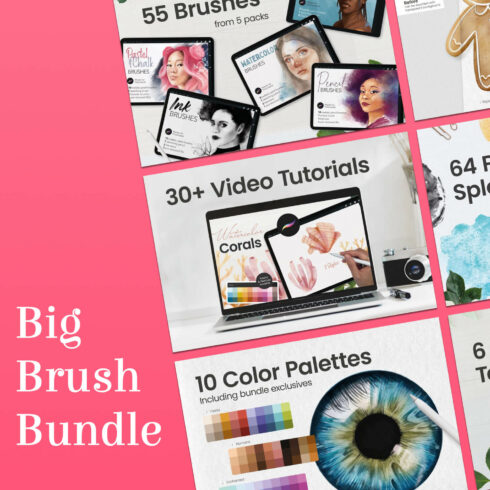 Many slides of big brush bundle.