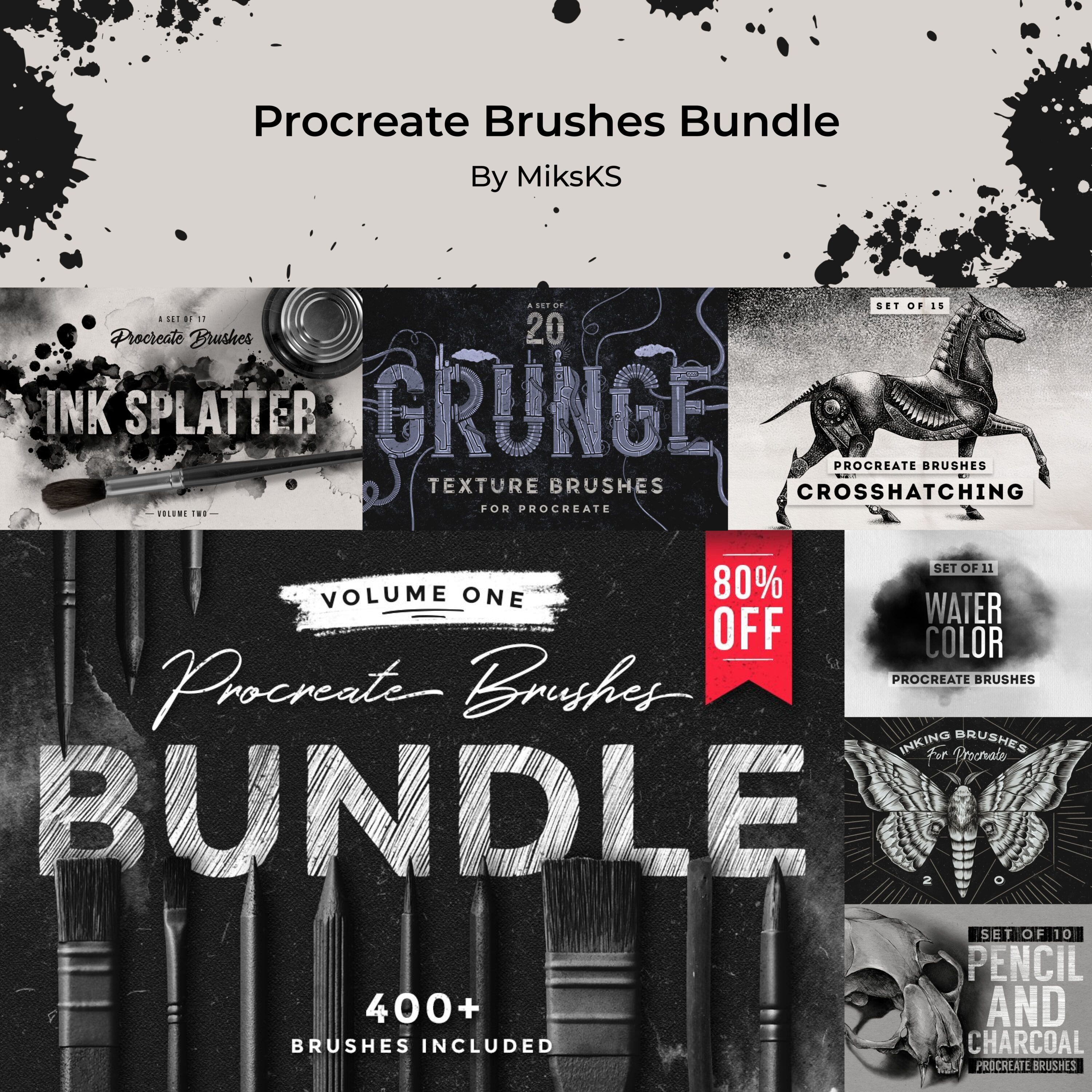 procreate brushes bundle.