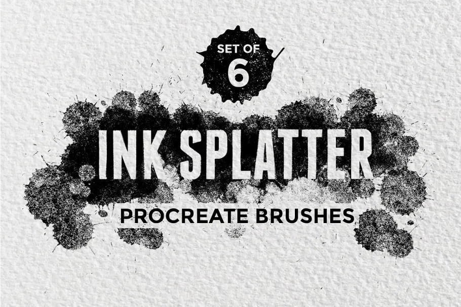 procreate brushes bundle, ink splatter procreate brushes.