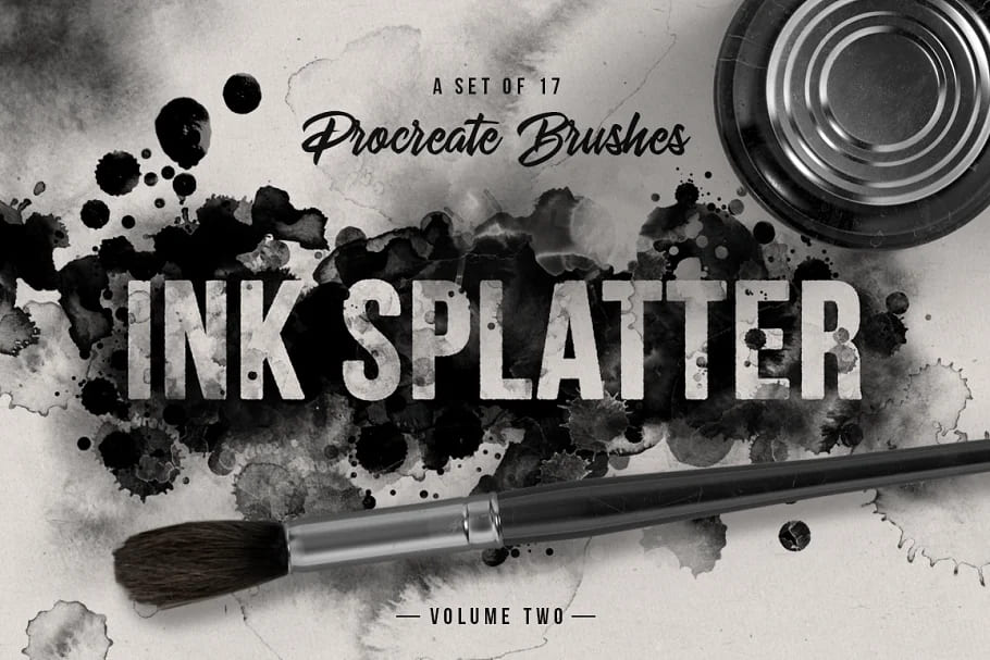 procreate brushes bundle, ink splatter vol 2 procreate brushes.