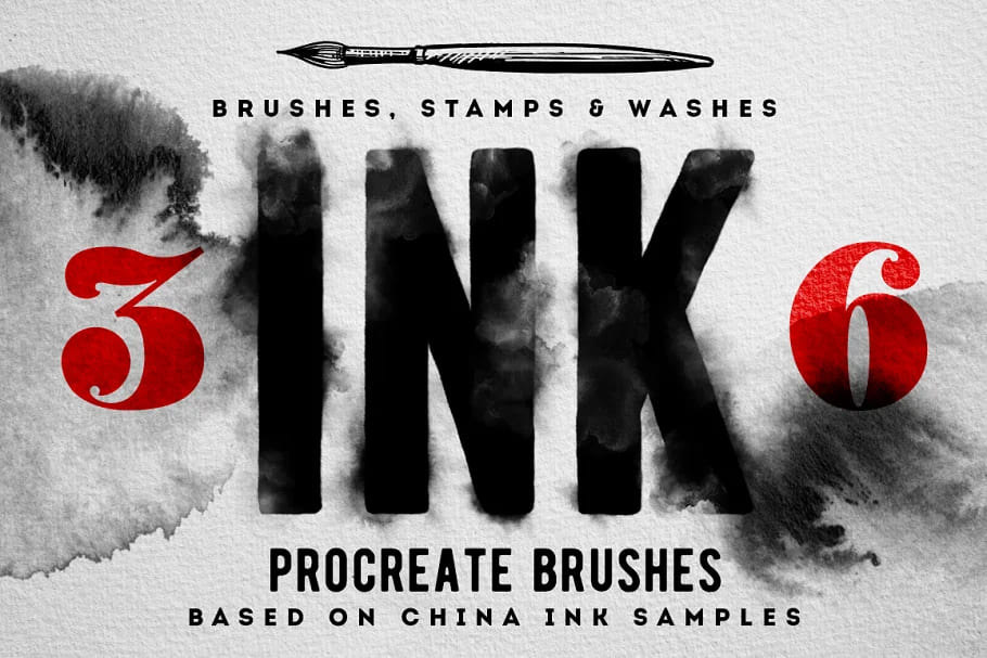procreate brushes bundle, ink procreate brushes.