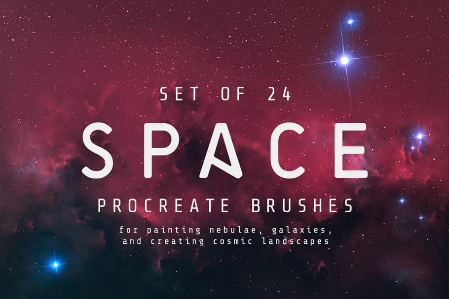 procreate brushes bundle, space procreate brushes.