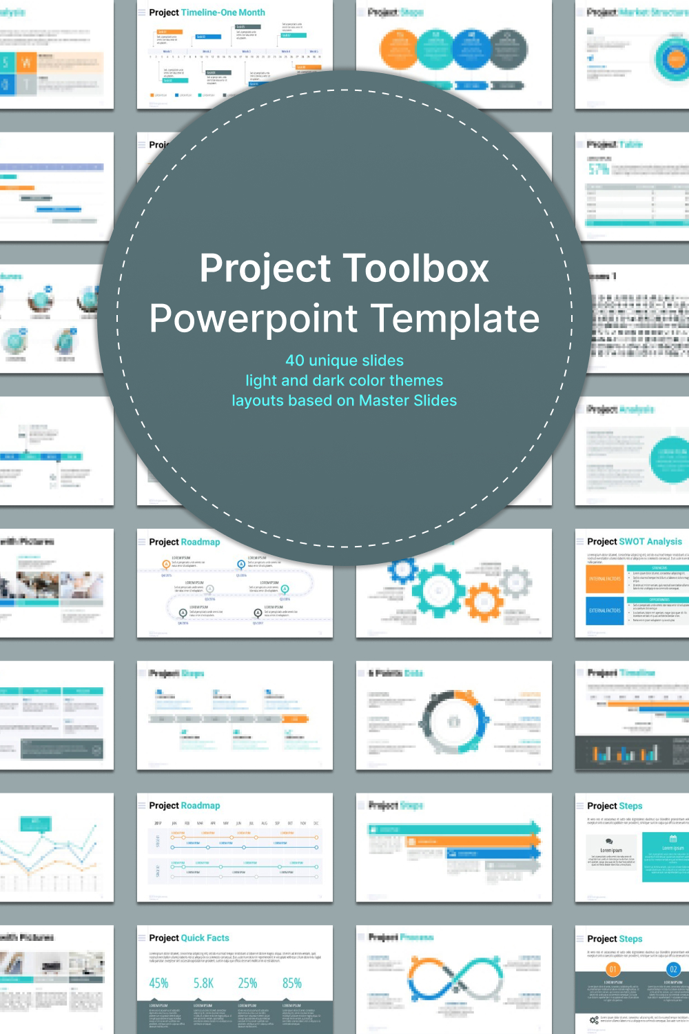 Project toolbox powerpoint template of pinterest.