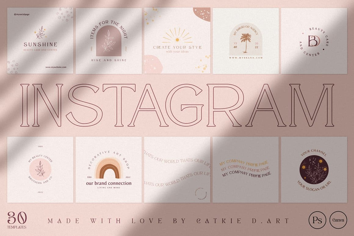 PSD Canva Instagram Beauty Kit Preview 2.