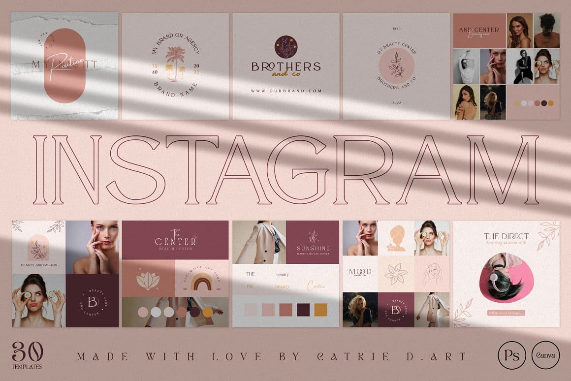 PSD Canva Instagram Beauty Kit Preview 3.