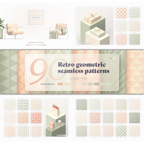 Retro Geometric Seamless Patterns – MasterBundles