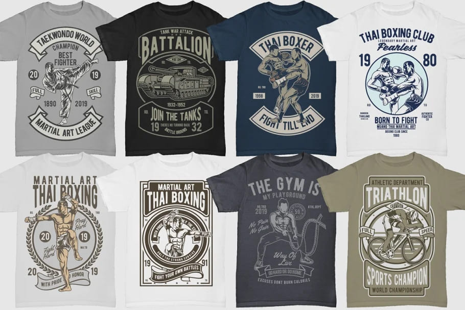 retro tshirt designs bundle 3, exemplary designs.