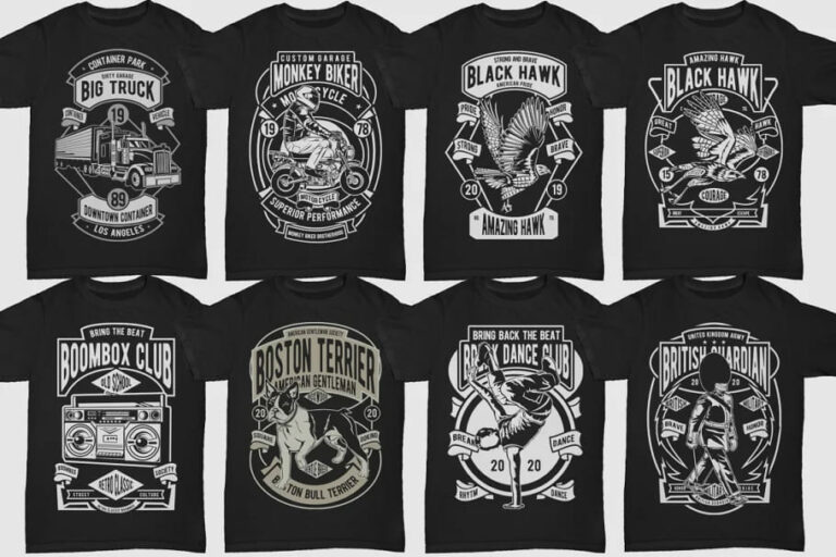 250 Retro T-shirt Designs Bundle #4 – MasterBundles