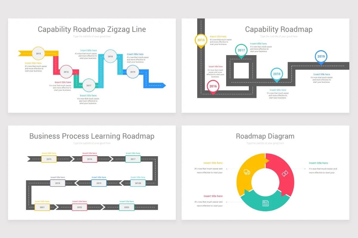 roadmap diagrams powerpoint, capability roadmap.