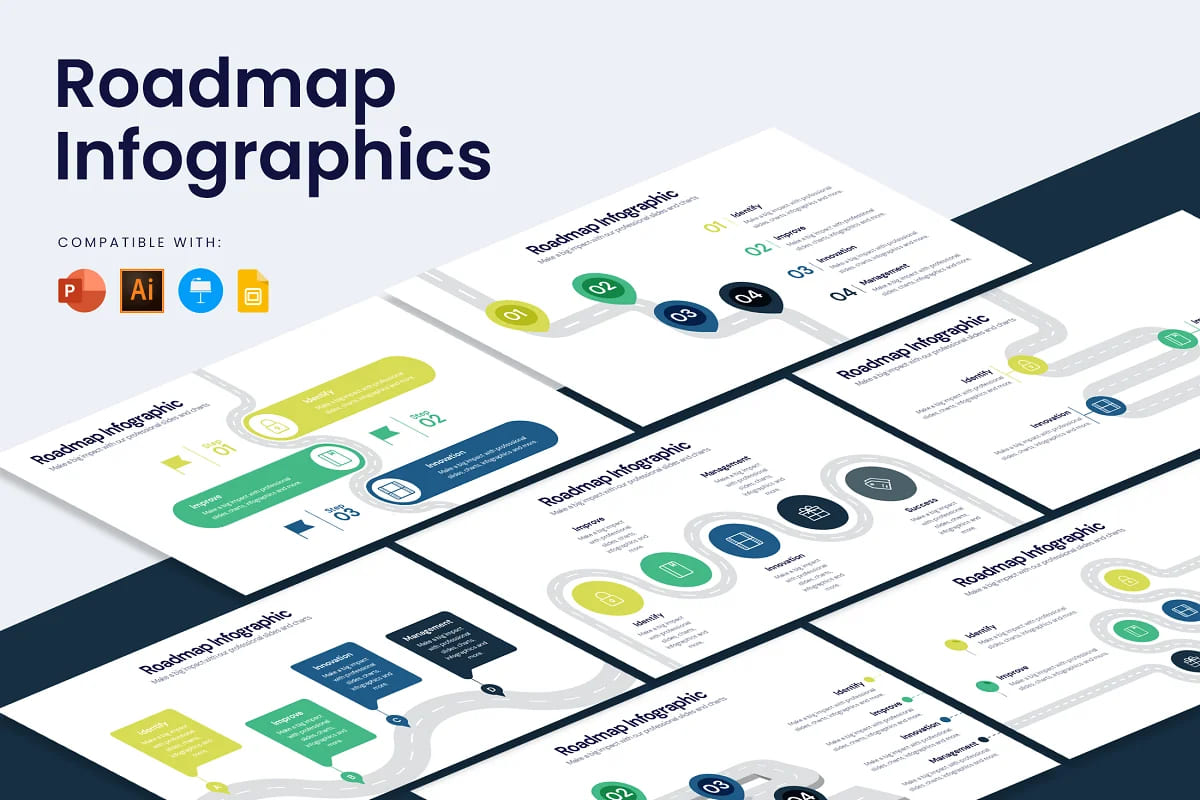 roadmap infographics presentation.