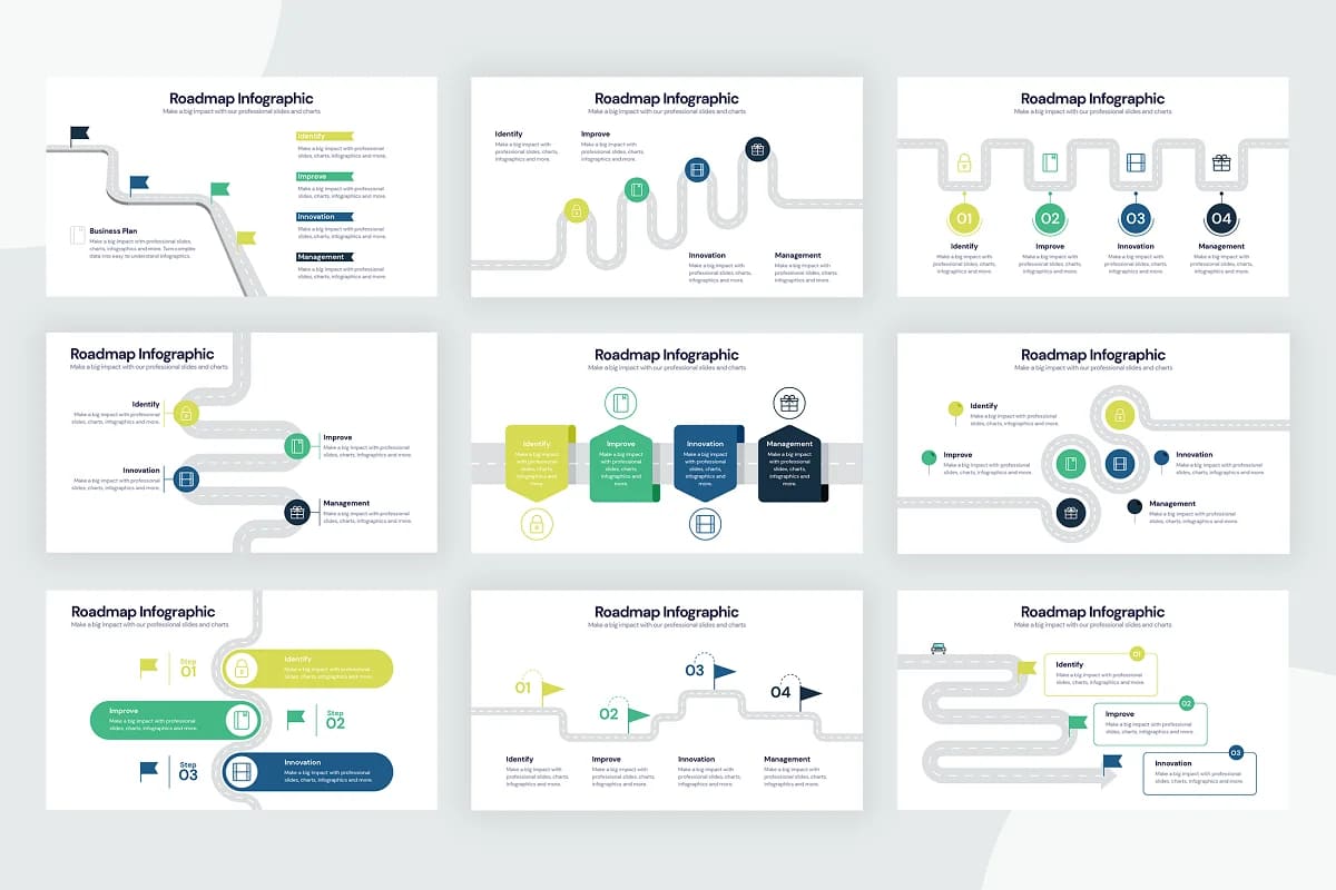 roadmap infographics presentation templates.