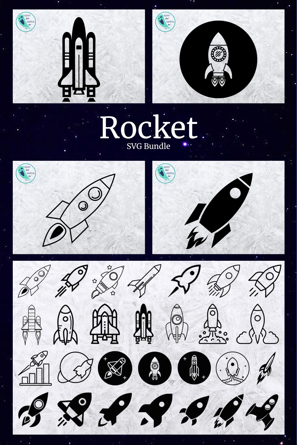 Rocket svg bundle of pinterest.