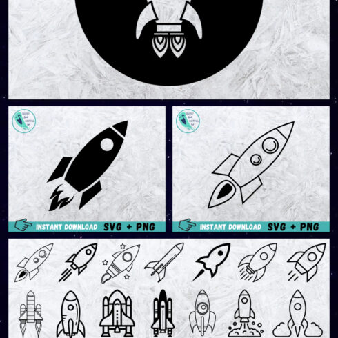 Rocket SVG Bundle, Space Rocket Svg, Spaceship Svg | Master Bundles