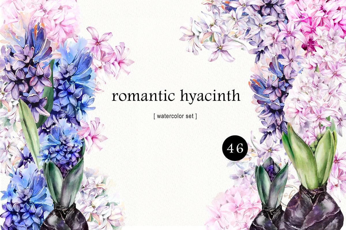 Romantic Hyacinths facebook image.