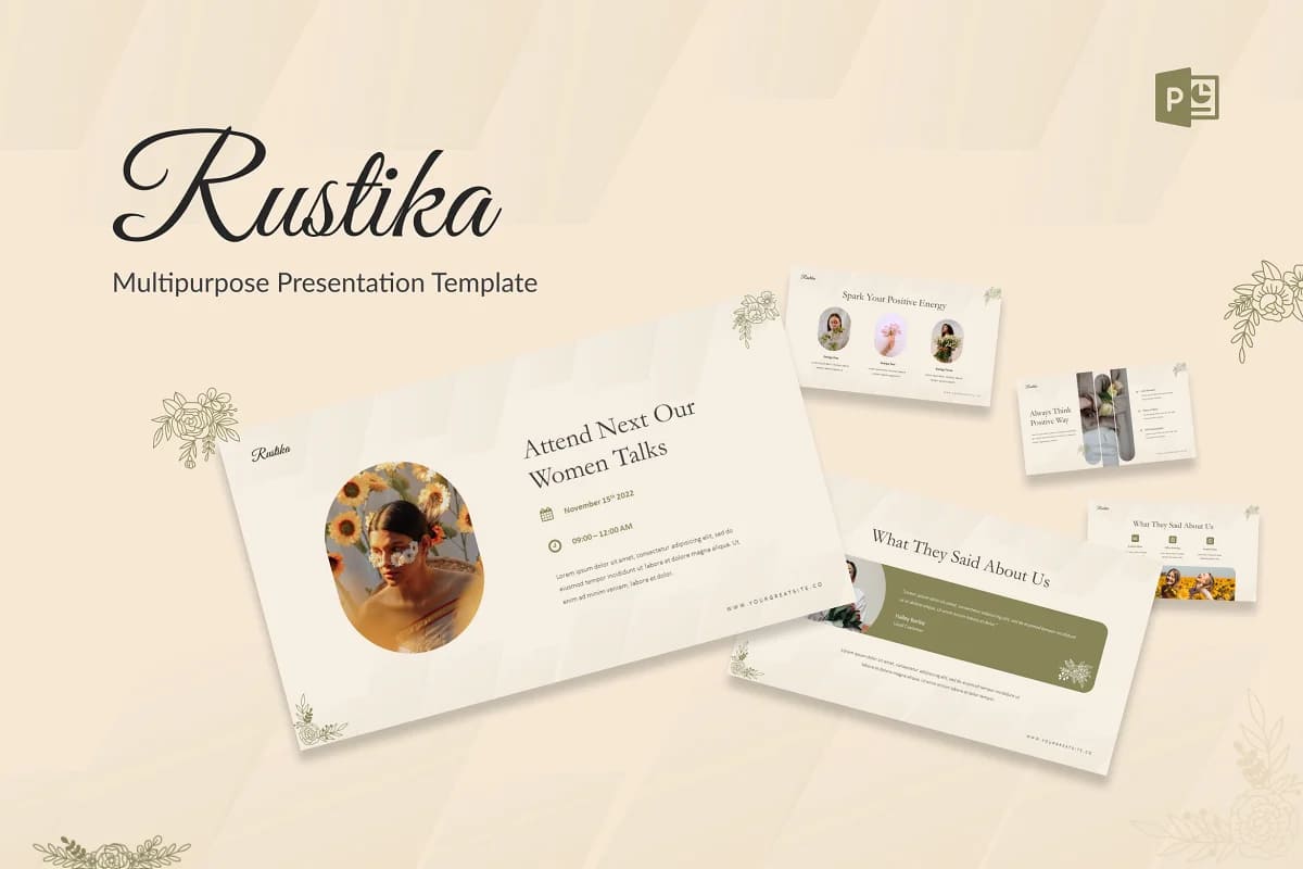 Rustika - Multipurpose PowerPoint facebook image.