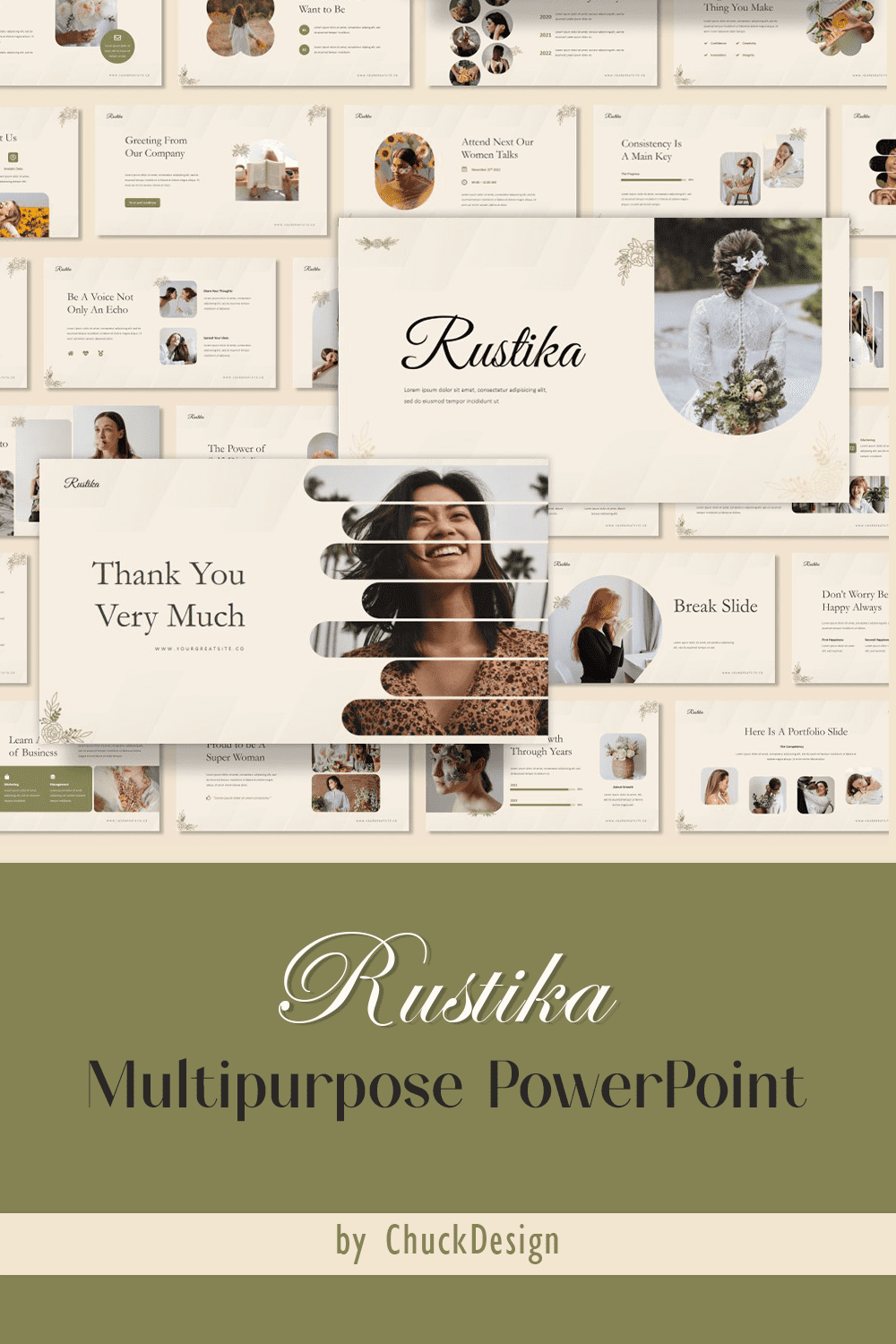 Rustika - Multipurpose PowerPoint pinterest image.