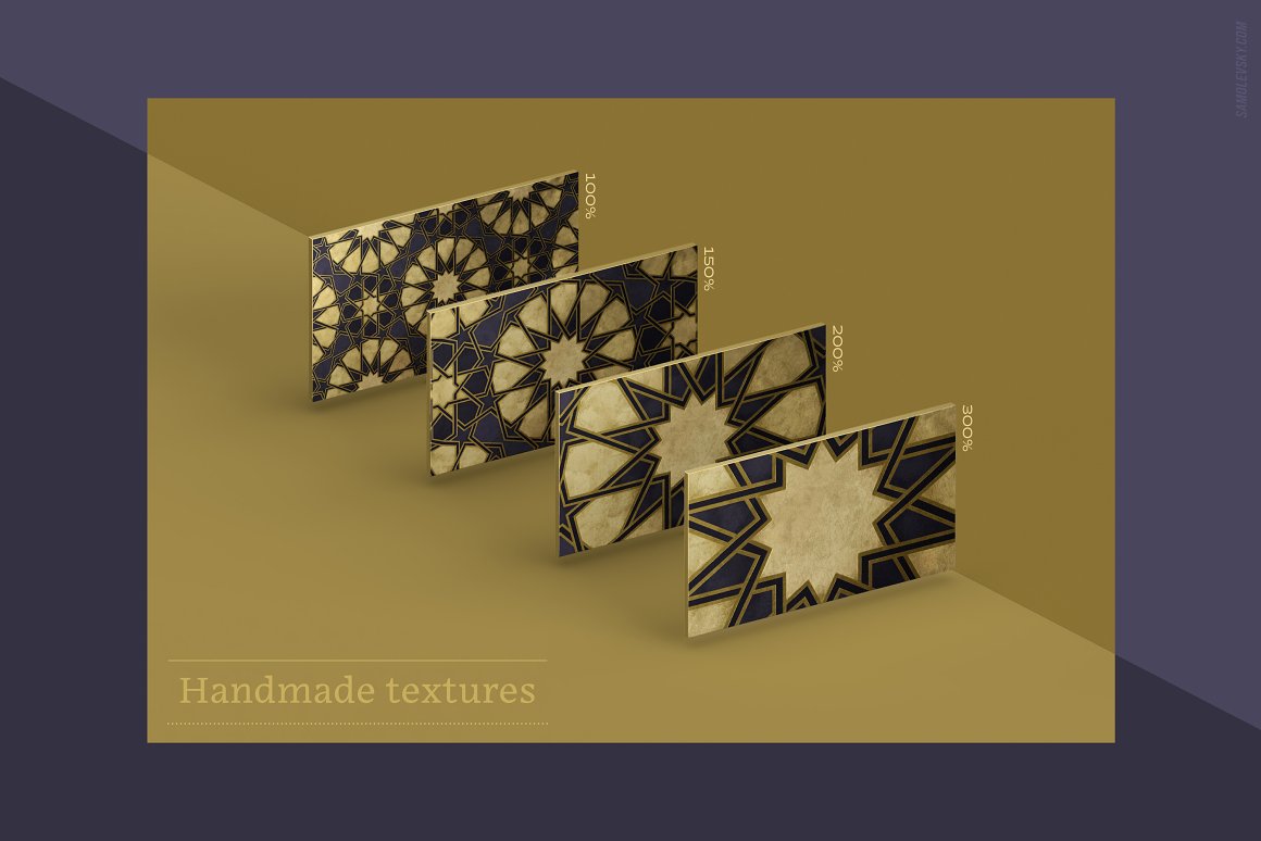 Preview textures and golden patterns.