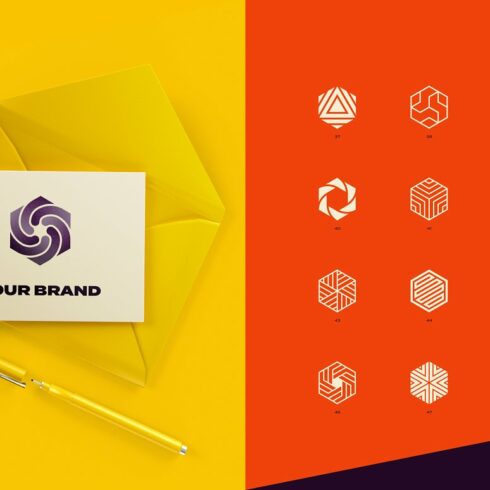 96 Logo Marks & Geometric Shapes | Master Bundles