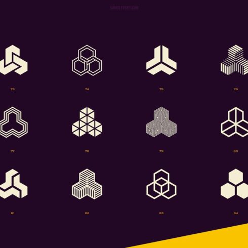 96 Logo Marks & Geometric Shapes | Master Bundles