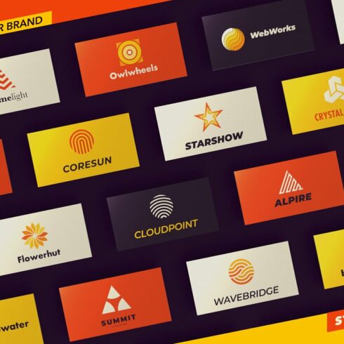 96 Logo Marks & Geometric Shapes | Master Bundles