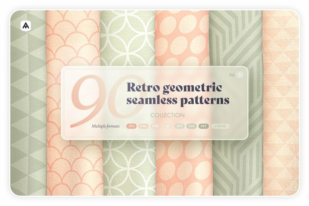 Retro Geometric Seamless Patterns – MasterBundles