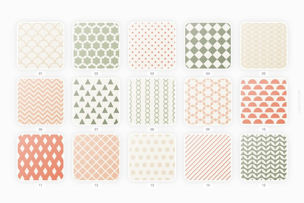 Retro Geometric Seamless Patterns – MasterBundles