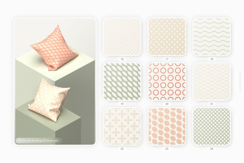 Retro Geometric Seamless Patterns – MasterBundles