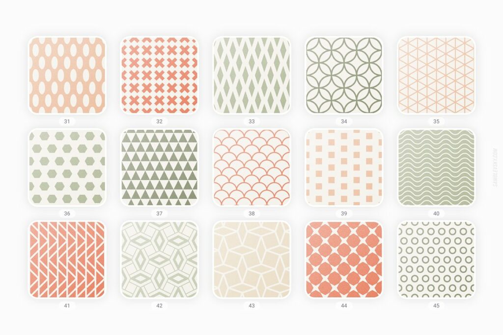 Retro Geometric Seamless Patterns – MasterBundles