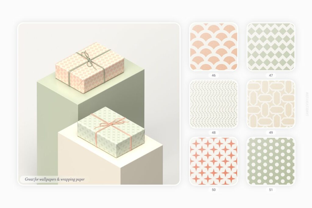 Retro Geometric Seamless Patterns – MasterBundles