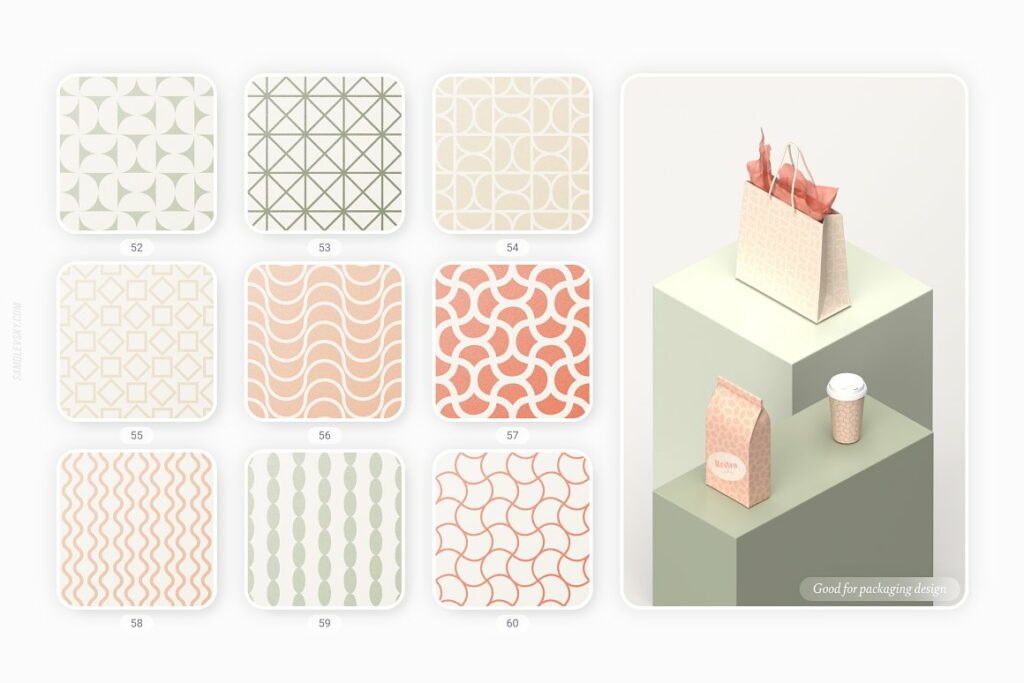 Retro Geometric Seamless Patterns – MasterBundles