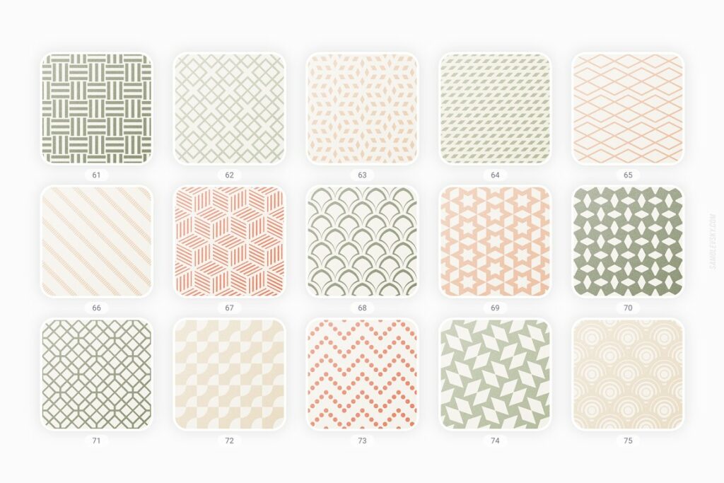 Retro Geometric Seamless Patterns – MasterBundles