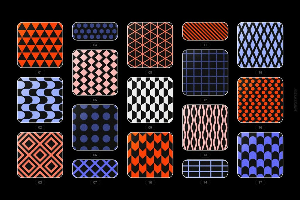 Vibrant Geometric Seamless Patterns – MasterBundles