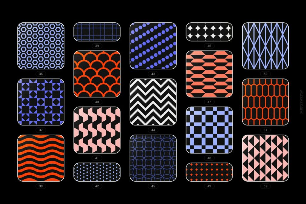 Vibrant Geometric Seamless Patterns – MasterBundles