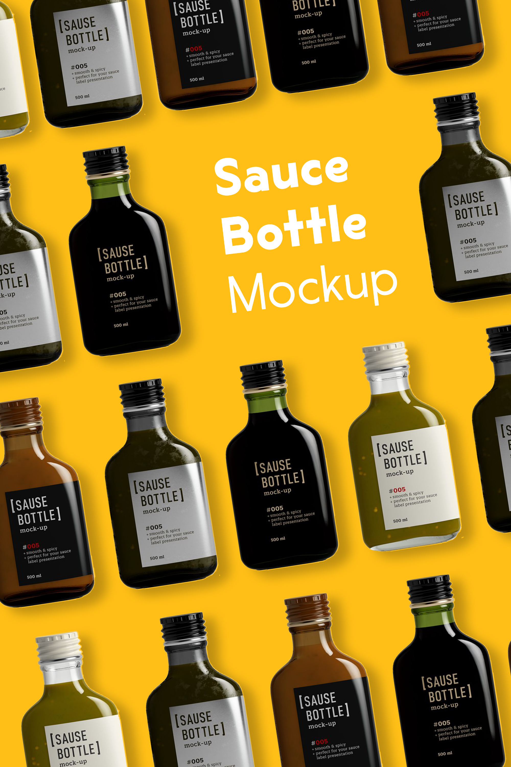 Sauce bottle mockup of pinterest.