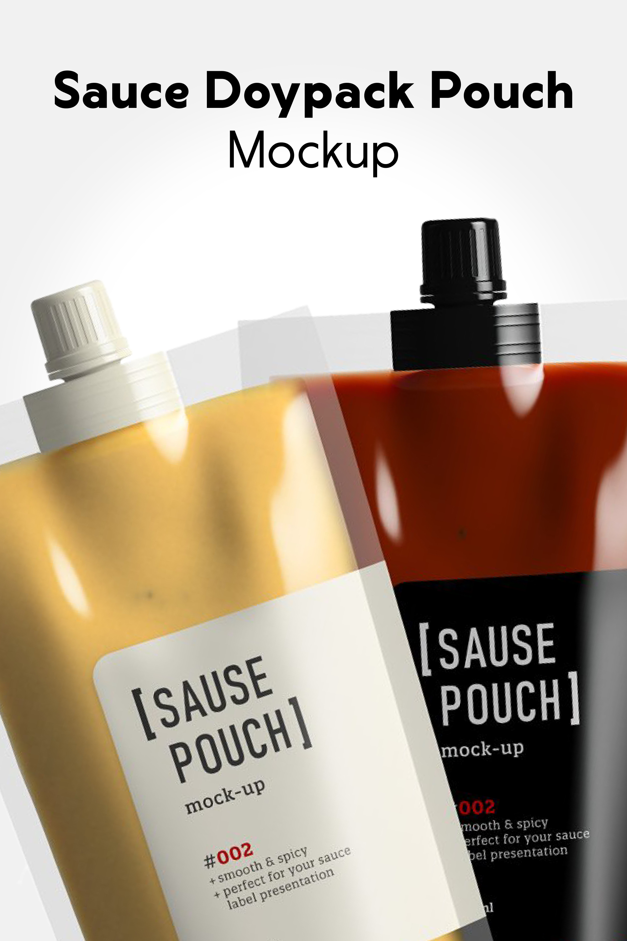 Sauce doypack pouch mockup of pinterest.
