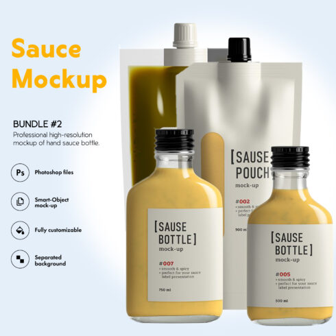 Prints of sauce mockup.