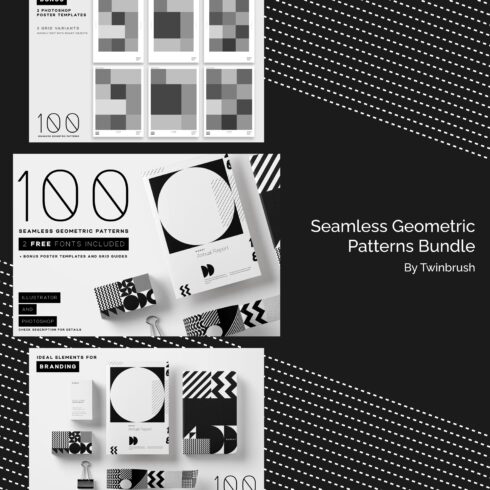 Seamless Geometric Patterns Bundle cover image.