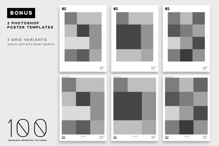 Seamless Geometric Patterns Bundle – MasterBundles