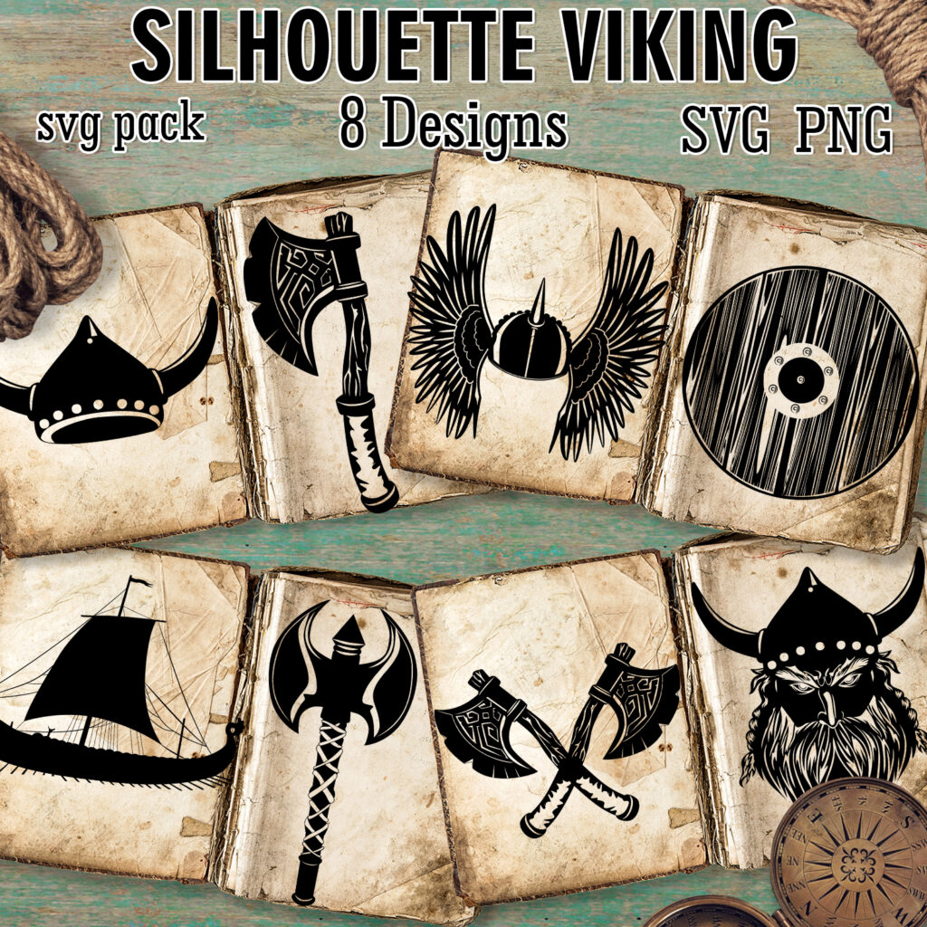 8 Silhouette Viking Svg Files Masterbundles