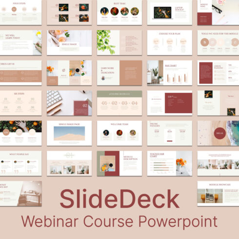 Prints of slidedeck webinar course powerpoint.