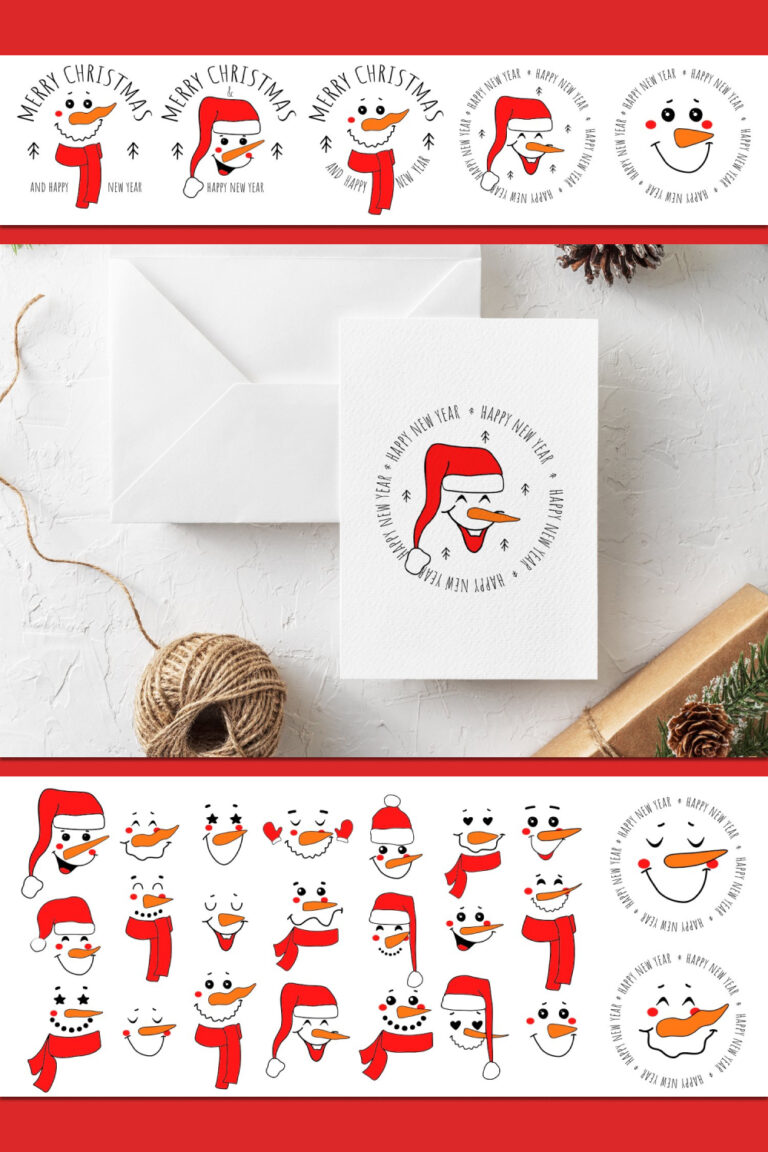 Snowman Faces Svg Masterbundles