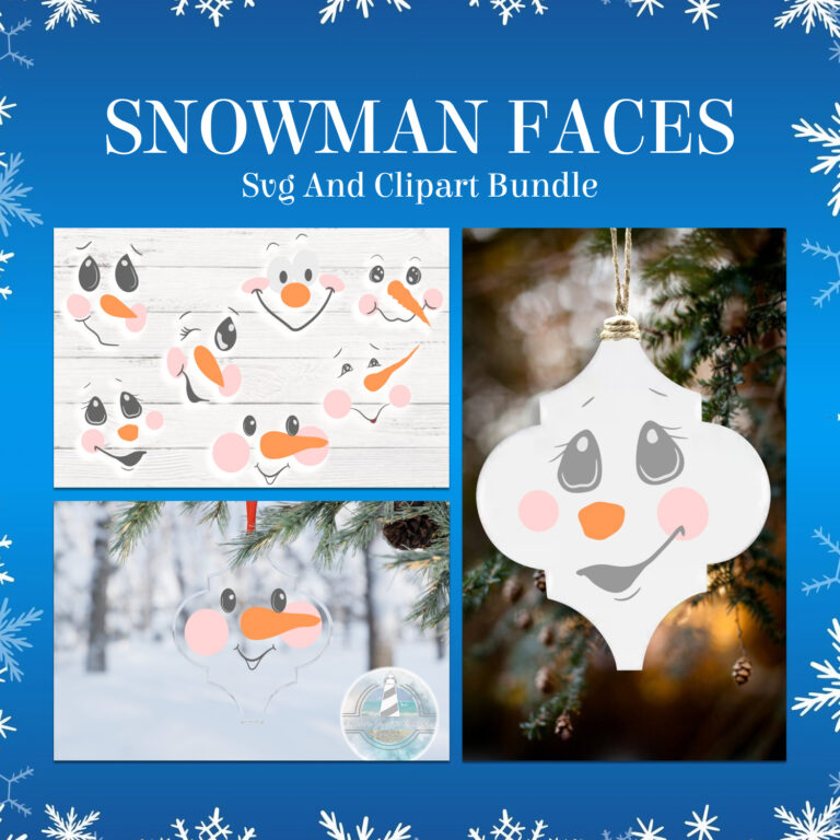 Snowman Faces Svg And Clipart Bundle Vol 1 Masterbundles