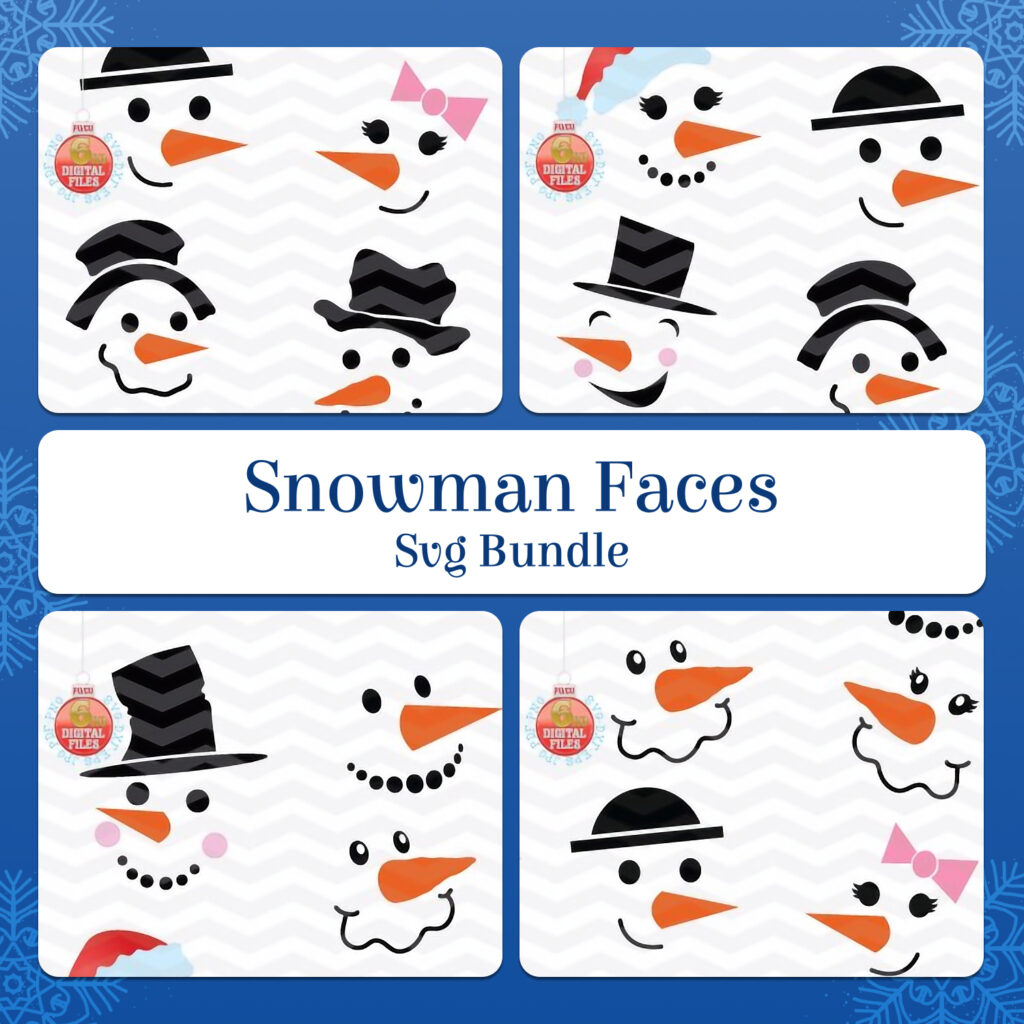 Snowman Faces Svg Snowman Svg Christmas Bundle Svg Masterbundles