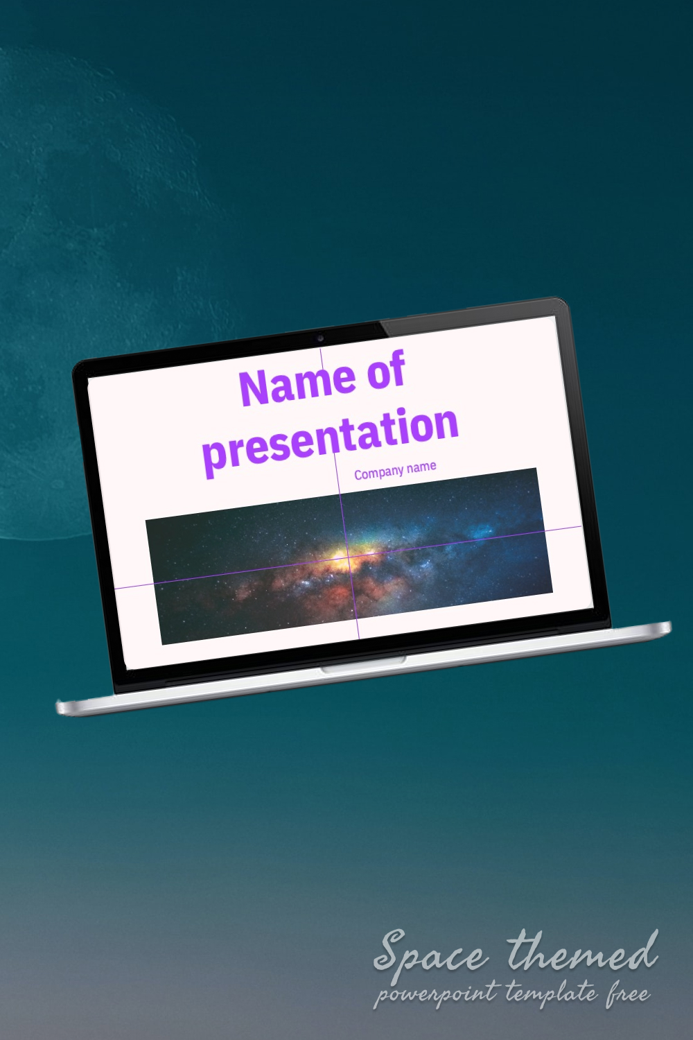 Space themed powerpoint template of pinterest.
