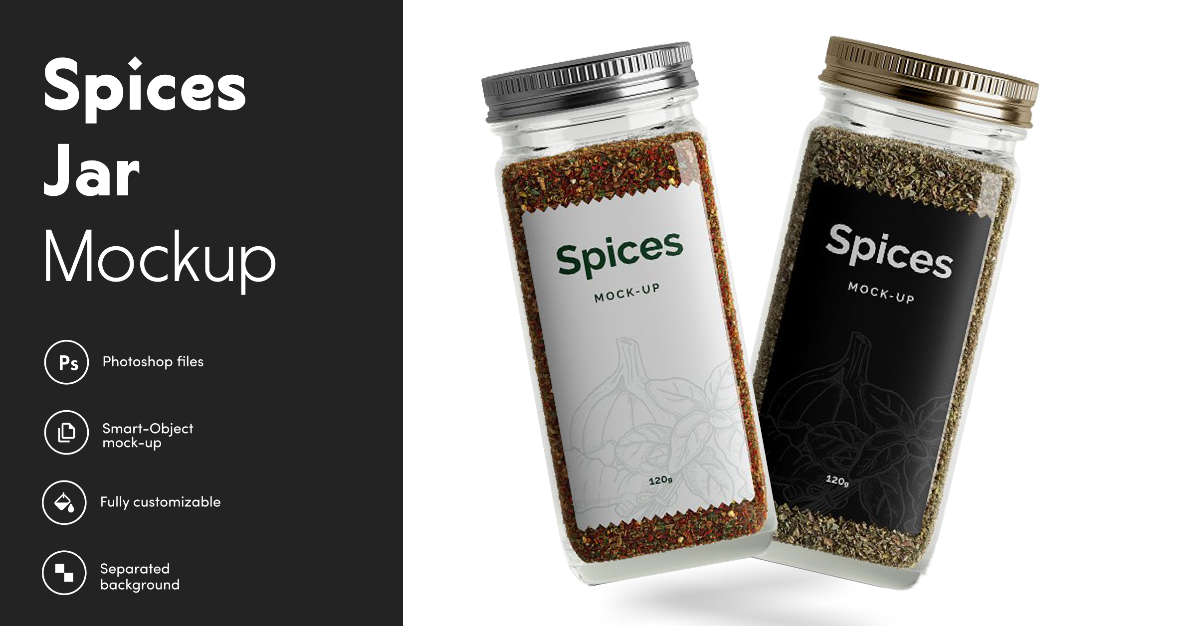 Spices Jar Mockup PSD – MasterBundles