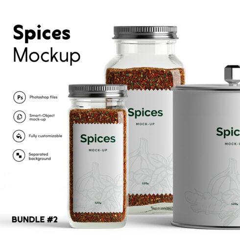 Spices mockup image preview.