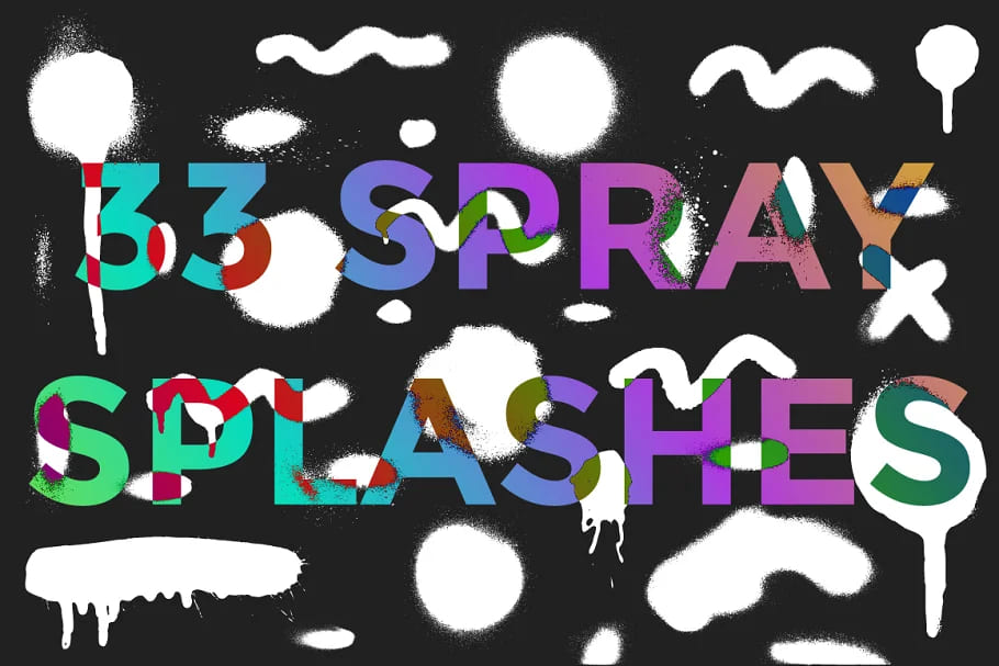 spray paint vector collection.