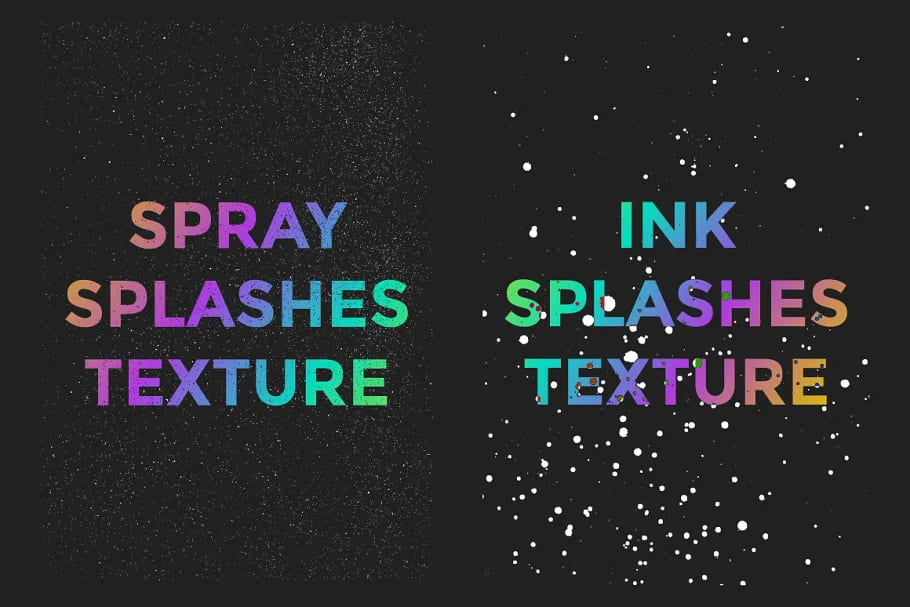 spray paint, spray and ink splashes textures.