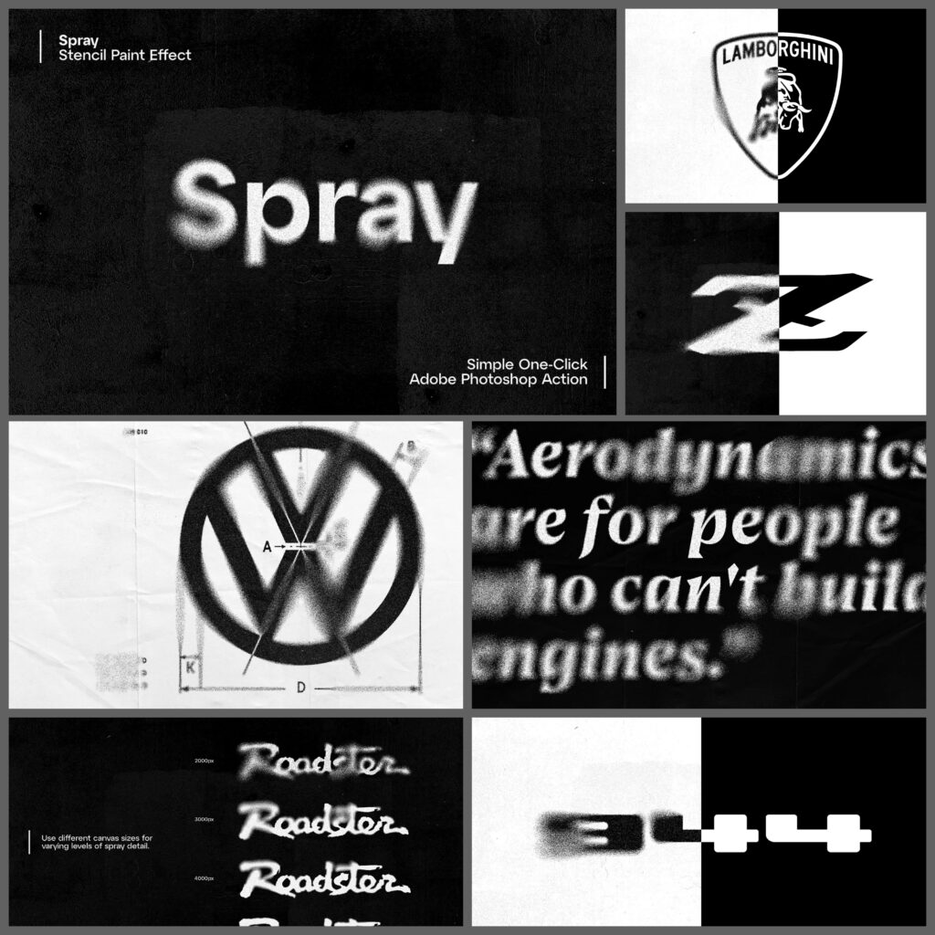 Spray Stencil Spray Paint Effect MasterBundles