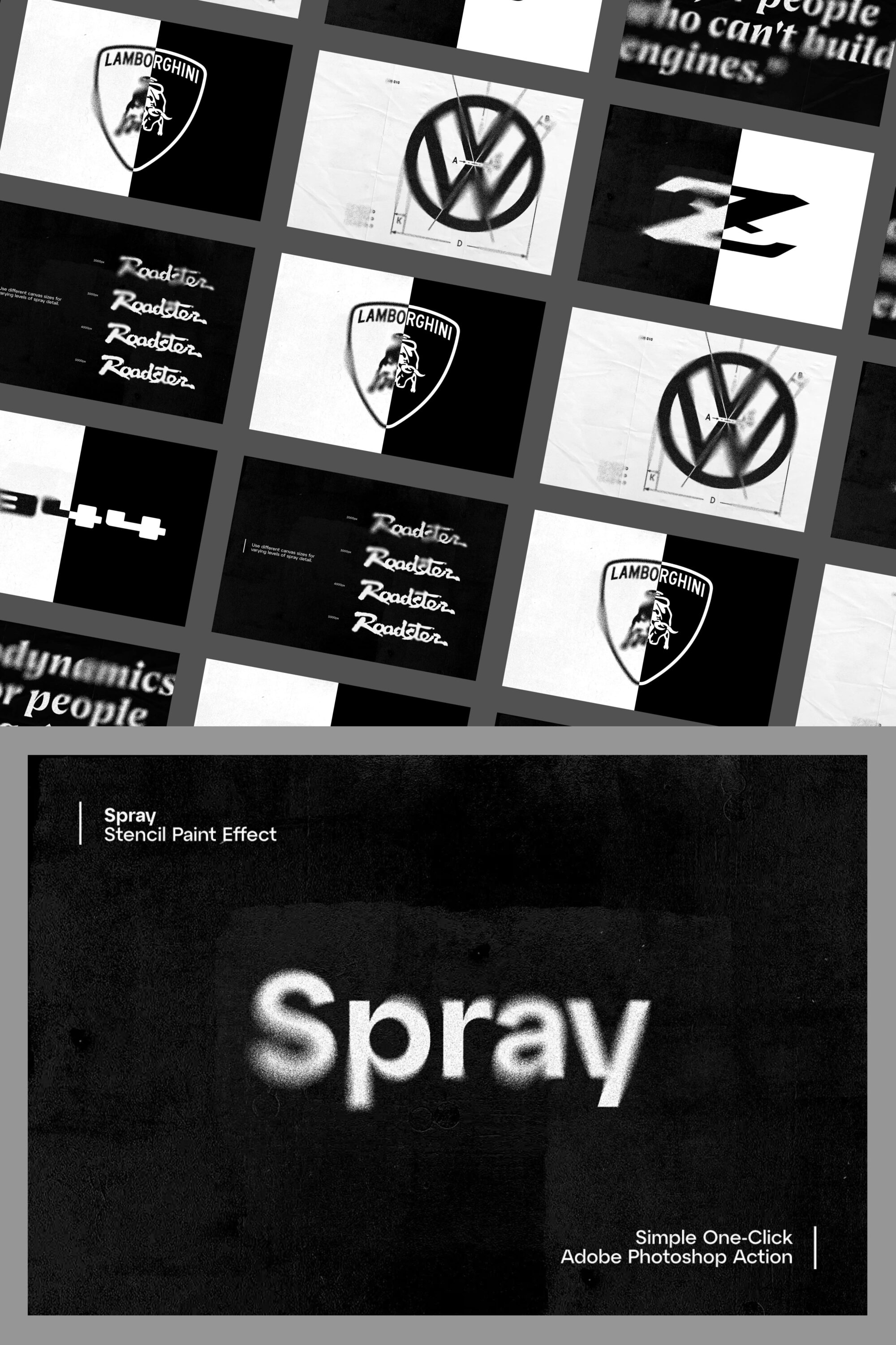 Spray - Stencil Spray Paint Effect pinterest image.